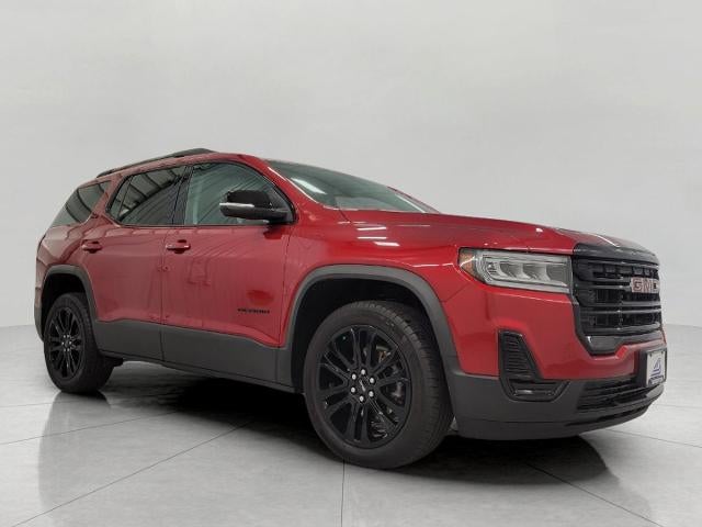 2023 GMC Acadia SLE in Volcanic Red Tintcoat — front three-quarter view