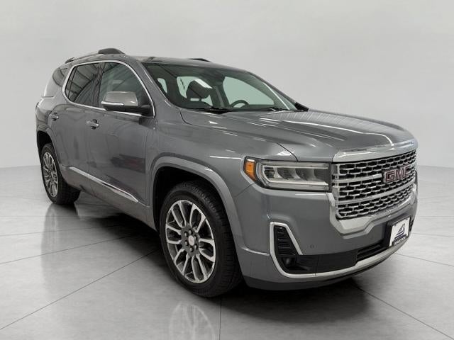 2021 GMC Acadia Denali in Satin Steel Metallic — front three-quarter view