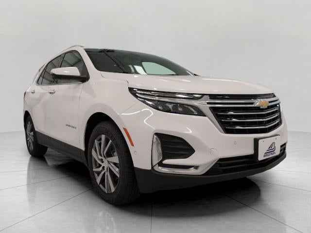 2022 Chevrolet Equinox Premier in Summit White — front three-quarter view